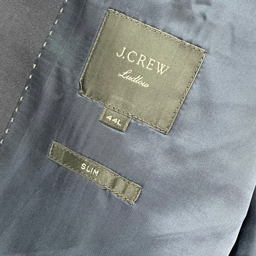 J CREW Ludlow Loro Piana Slim Fit Navy Super‎ 120s Wool Blazer Jacket 44L Italy
